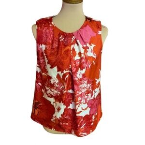 3 for 20 $ bundle Bright red n orange floral dressy sleeveless blouse